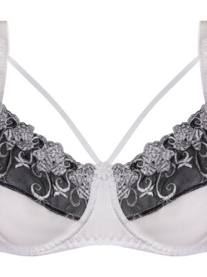 سوتین زنانه پانیذ مدل فنردار گیپوری هارنس دار کد 66397