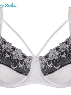 سوتین زنانه پانیذ مدل فنردار گیپوری هارنس دار کد 66397