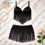 لباس خواب زنانه مدل ریش ریش کد 5620-9044