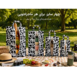 نظم دهنده ساک و چمدان مدل پلنگی زیپ دار کد 5674 بسته 4 عددی - تصویر 3