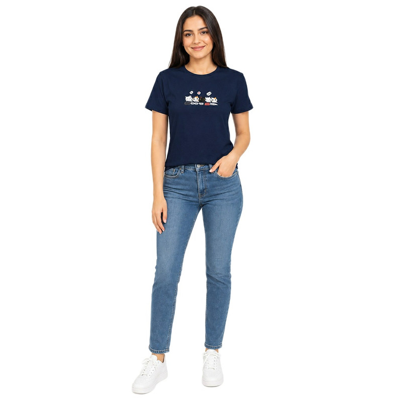 20eecb4760939285172edc9c86e62d5d19d4342a_1784583009.jpg تیشرت آستین کوتاه زنانه ماییلدا مدل گربه کد 5912 - تصویر 1